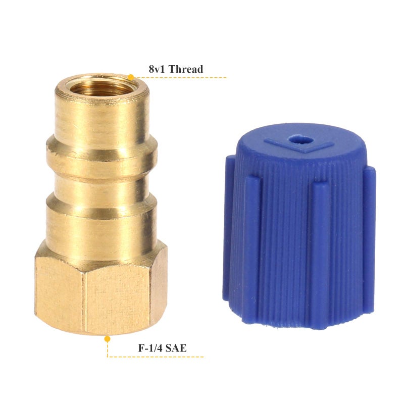 Mtsooning R1234YF to R134A Adapter, Low Side Quick Coupler Conversion Kitï¼Œ R12 to R134A AC Charging Hose Adapter Fitting Connector Refrigerant Can Adapter Valve for R1234YF/R12 to R134A Car Air-Conditioning - Image 3